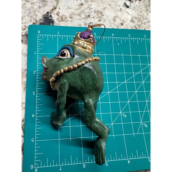 Kathrine Collections Whimsical Frog Hanging Ornament Crown Prince Collectible - Picture 10 of 15